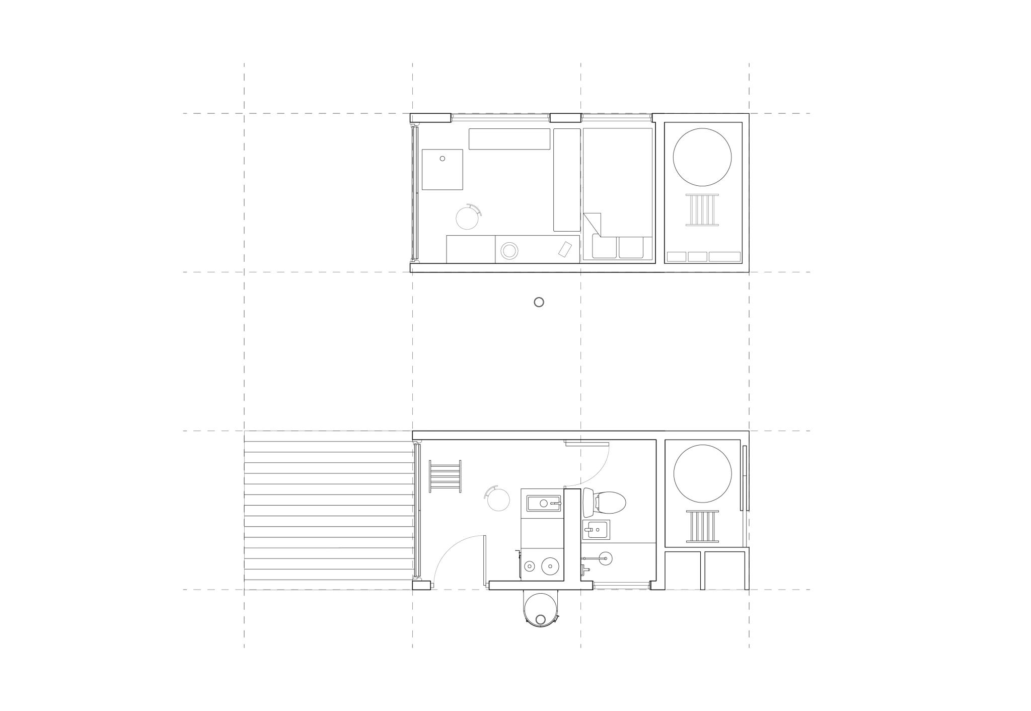 Floor plans of the Air Nest unit.